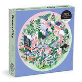 Galison: Green City - Round Puzzle (1000pc Jigsaw)