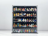 BrickFans Premium 5-Tier Wall Mounted Display Cases for Minifigures - 12 Minifigures Wide