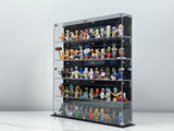 BrickFans Premium 5-Tier Wall Mounted Display Cases for Minifigures - 12 Minifigures Wide
