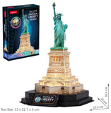 Cubic Fun: 3D Puzzle Statute of Liberty - Night Edition