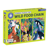 Mudpuppy: Wild Food Chain - Science Puzzle Set (3x 100pc Jigsaws)