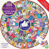 eeBoo: Votes for Women - Round Puzzle (500pc Jigsaw)