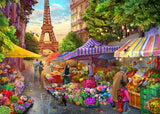 Holdson: Flower Market Paris - Travel Abroad Puzzle (1000pc Jigsaw)