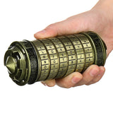 Mini Cryptex Lock Puzzle Box - Brass