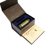 Mini Cryptex Lock Puzzle Box - Brass