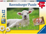 Ravensburger: Farm Animals Puzzles (2x12pc Jigsaws)