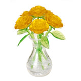 Crystal Puzzle: Six Yellow Roses in a Vase (44pcs)