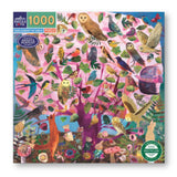 eeboo: Parliament of Owls - Square Puzzle(1000pc Jigsaw)