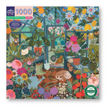 eeboo: English Greenhouse - Square Puzzle (1000pc Jigsaw)