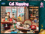 Holdson: Bookshop Cat - Cat Napping Puzzle (1000pc Jigsaw)