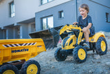 Falk: Pedal Backhoe - Komatsu with Excavator & Maxi Tilt Trailer