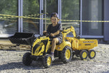 Falk: Pedal Backhoe - Komatsu with Excavator & Maxi Tilt Trailer