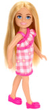 Barbie: Chelsea - Pink Checkered Dress Doll (15cm)