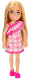 Barbie: Chelsea - Pink Checkered Dress Doll (15cm)