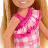 Barbie: Chelsea - Pink Checkered Dress Doll (15cm)