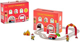 Petit Collage: Wind Up & Go Playset - Little Firehouse