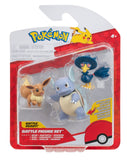 Pokémon: Battle Figure 3-Pack -Eevee, Murkrow, Wartortle (Wave 21)