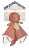 Tikiri: Muslin Comforter with Rubber Leaf Teether - Lion