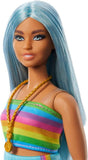 Barbie: Fashionistas #218 - Doll with Rainbow Top and Teal Skirt