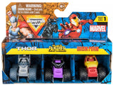 Monster Jam: 1:87 Scale Marvel 3-Pack - Thor, Black Panther & Iron Man (Series 1)