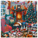 eeBoo: Christmas English Cottage - Square Puzzle (1000pc Jigsaw)