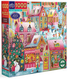 eeBoo: Holiday Village - Square Puzzle (1000pc Jigsaw)