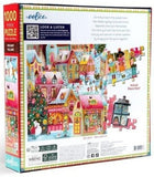 eeBoo: Holiday Village - Square Puzzle (1000pc Jigsaw)