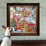 eeBoo: Holiday Village - Square Puzzle (1000pc Jigsaw)