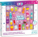 3C4G: Snacks & Sweets Puzzle Eraser Set