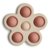 Mushie: Flower Press Toy - Rose/Blush/Shifting Sand