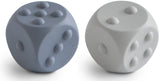 Mushie: Dice Press Toy - Tradewinds/Stone (2 Pack)