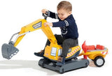 Falk: Ride-on Excavator - Super Builder with Opening Seat