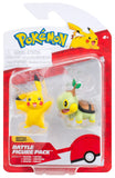 Pokemon: Battle Figure Pack - Turtwig & Pikachu