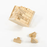 3D Wooden Brain Teaser Puzzle Cube