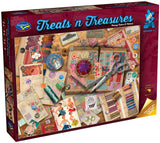 Treats N Treasures: Vintage Fabric & Notions - Puzzle (1000pc Jigsaw)