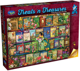 Treats N Treasures: Vintage Summer Garden Book Shelf - Puzzle (1000pc Jigsaw)