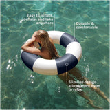 Sunnylife: Slim Tube Pool Ring - Navy Stripe