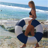 Sunnylife: Slim Tube Pool Ring - Navy Stripe