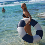 Sunnylife: Slim Tube Pool Ring - Navy Stripe