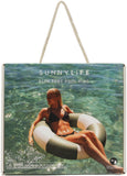 Sunnylife: Slim Tube Pool Ring - Olive Stripe