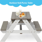 Kid's Picnic Table with Basin & Umbrella