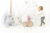 Kinderfeets: Wooden Toy Pram - White
