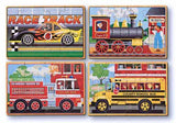 Melissa & Doug: Wooden Jigsaw Puzzles in a Box - Vehicles (4x12pcs)