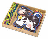 Melissa & Doug: Wooden Lace and Trace Learning Toy Animals