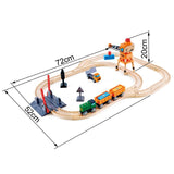 Hape: Crossing & Crane - Wooden Railway Set