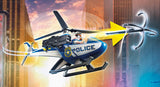 Playmobil: City Action - Helicopter Pursuit with Runaway Van (70575)