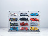 BrickFans Premium Display Case for 12 x Speed Champions Cars (4x3)