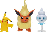Pokemon: Battle Figure Set - Pikachu #5, Vanillite With Stand, Flareon