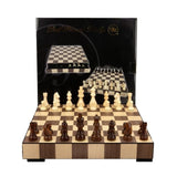 Dal Rossi: Wooden Inlaid with Drawers - 14" Chess Set