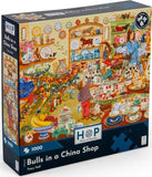 House of Puzzles: Bulls in a China Shop (1000pc Jigsaw)